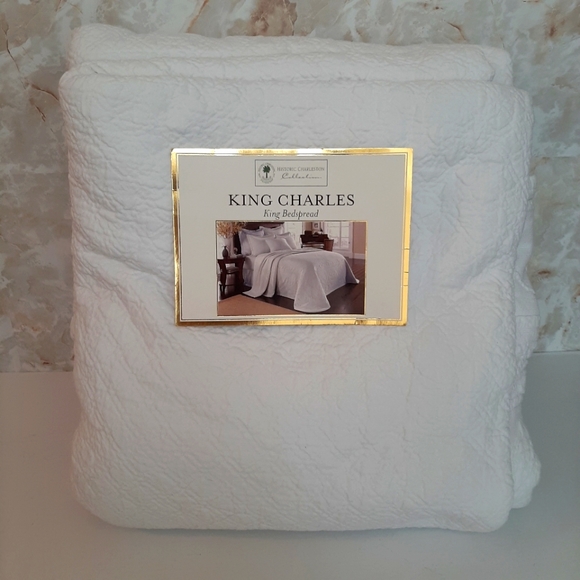 Ellery Homestyles Historic Charleston Charles Matelassé King Bedspread White - Picture 1 of 14